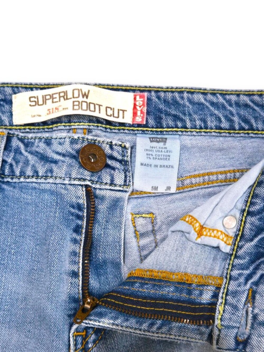 Women's Junior Jeans SIZE 5M 30X31 Low Rise LEVI'S Low Rise Y2K Light Wash - Picture 8 of 15